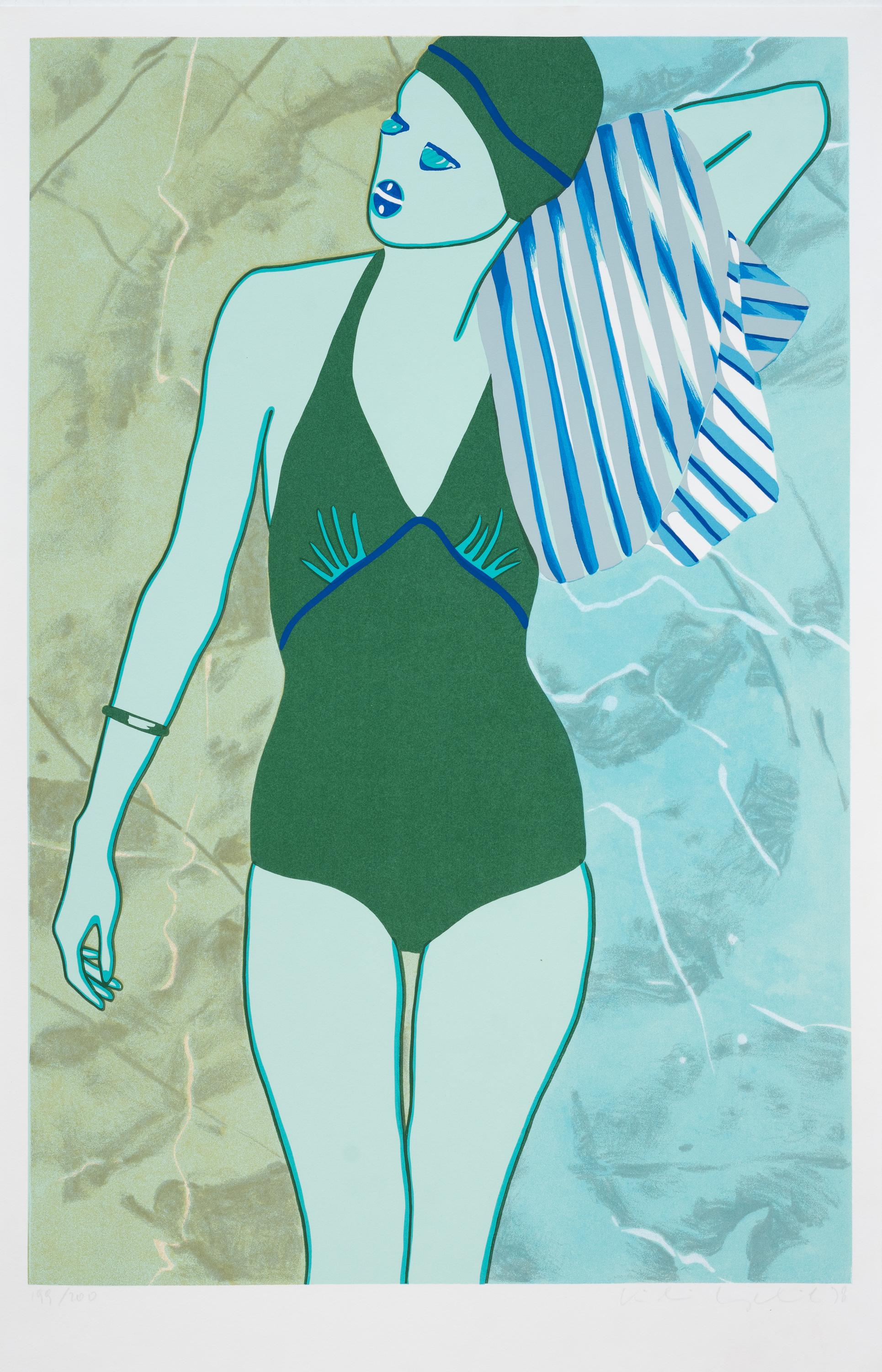 Bathing in Green - Kiki Kogelnik 