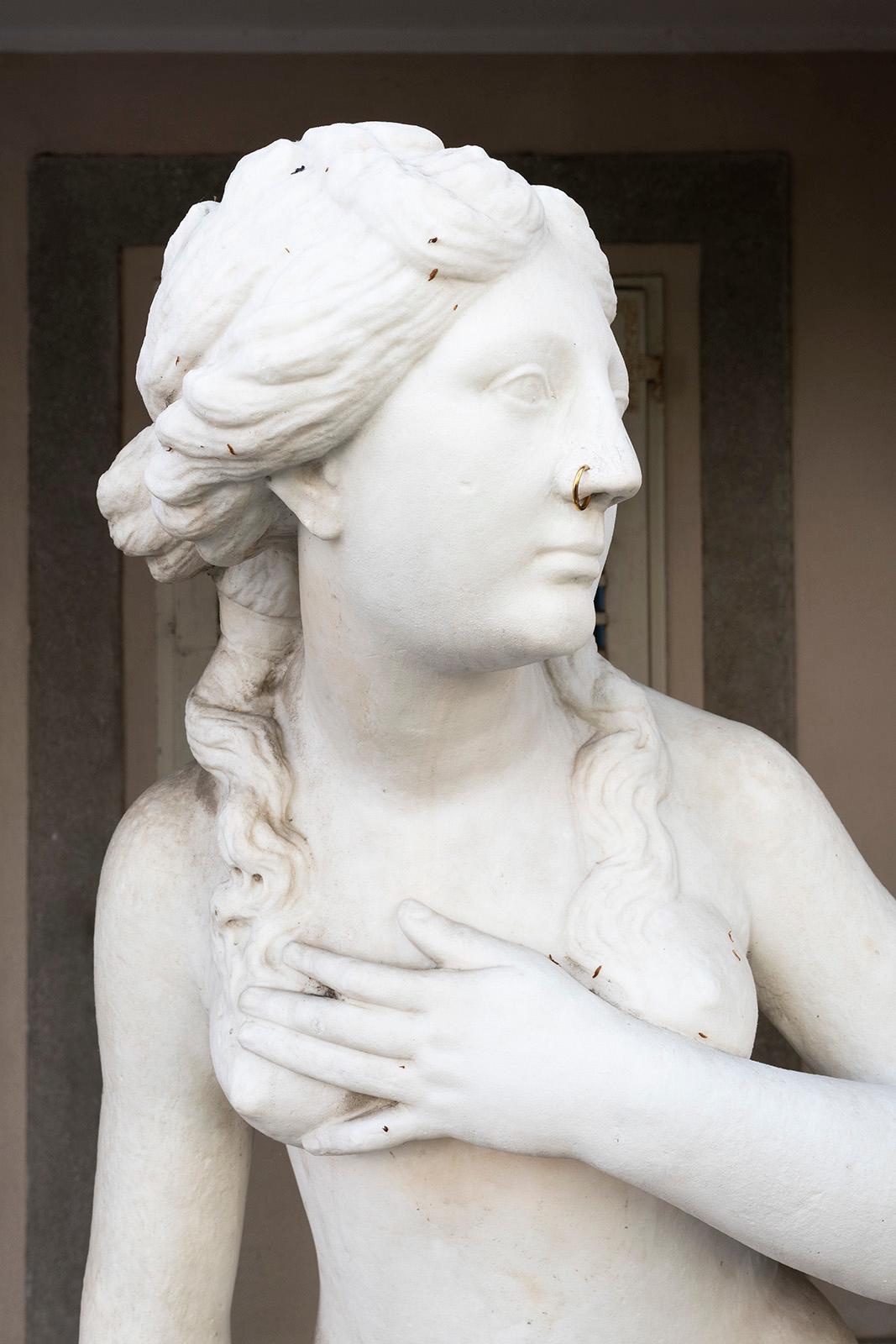 Skulptur mit Nymphe - zweintopf 